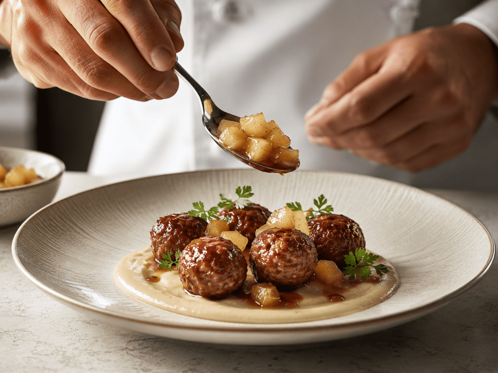 meat balls in a plate