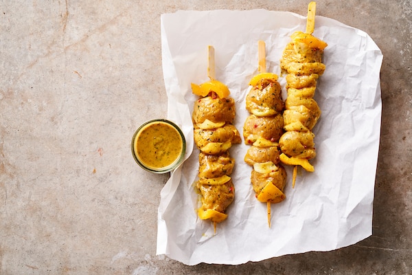 Skewers turkey lemon rosemary