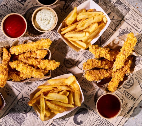 Fries and chicken tenders