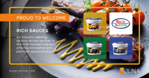 Solina is proud to welcome RICH SAUCES, an industry-leading, service-driven partner in the Irish foodservice sector, offering innovative and premium sauce solutions.